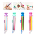 Set of 8 colorful press-on crayons with transparent barrels, ideal for kids' art and graffiti painting by Everything Baby.