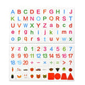 Magnetic alphabet toy for kids, includes colorful letter magnets for refrigerator, ideal for toddlers learning letters and words.