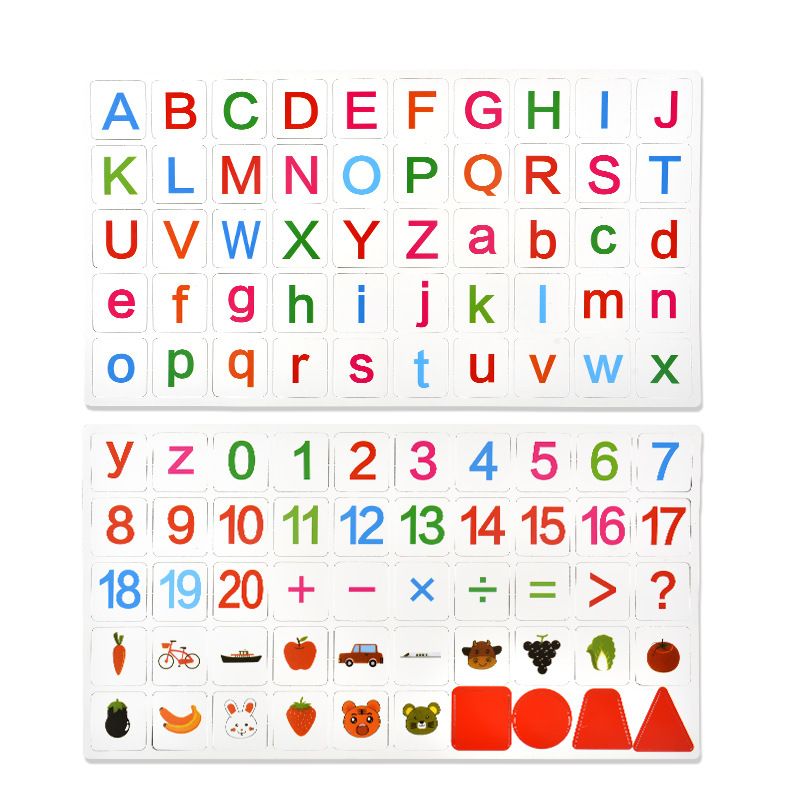 Magnetic alphabet toy for kids, includes colorful letter magnets for refrigerator, ideal for toddlers learning letters and words.