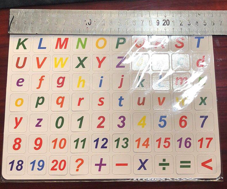 Magnetic alphabet set for kids from Everything Baby, featuring colorful letters and words for toddler learning and refrigerator play.
