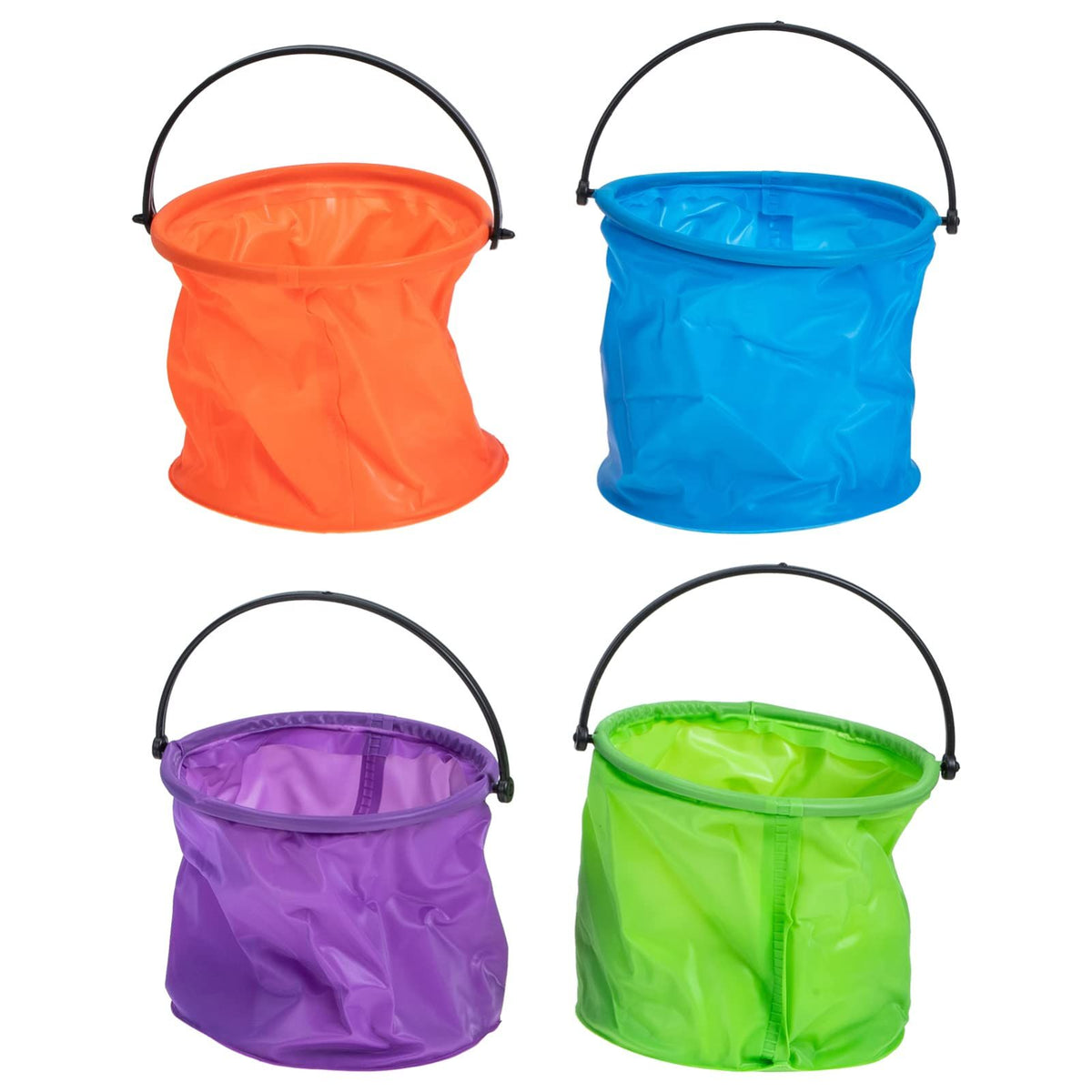 Four-pack foldable paintbrush washer and sand toys set for kids, collapsible and portable outdoor play equipment by Everything Baby.