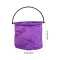 Four-pack foldable beach sand toy buckets with paintbrush washers for kids, featuring collapsible design for outdoor play.