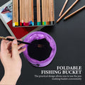 Foldable 4-piece paint brush washer and collapsible sand toy set for kids, outdoor beach play equipment by Everything Baby.