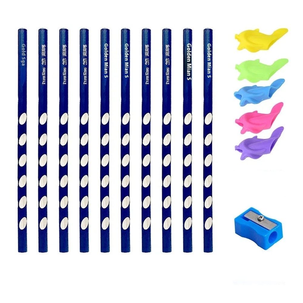 Set of 10 wood-cased graphite pencils for kids featuring cute numbers, ideal for drawing, sketching, and creative gift use.
