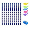 Set of 10 wood-cased graphite pencils for kids featuring cute numbers, ideal for drawing, sketching, and creative gift use.