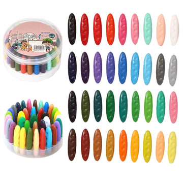 Peanut Crayons for Kids by Everything Baby, 36 washable toddler crayons in a colorful pack, non-toxic art supplies for children ages 2-8.