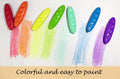 Peanut Crayons for Kids by Everything Baby, 36 washable non-toxic toddler crayons in a colorful set for children ages 2 to 8.