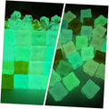 Colorful luminous acrylic ice cubes in a set of 30, square-shaped toy building props for kids and photography decorations.