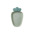 Two plastic fruit bowls and snack trays for kids, featuring colorful, cute designs for pretend play and household use.