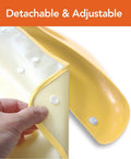 Silicone waterproof clothing protector with food catcher for adults, reusable, portable, easy to clean, suitable for men and women.