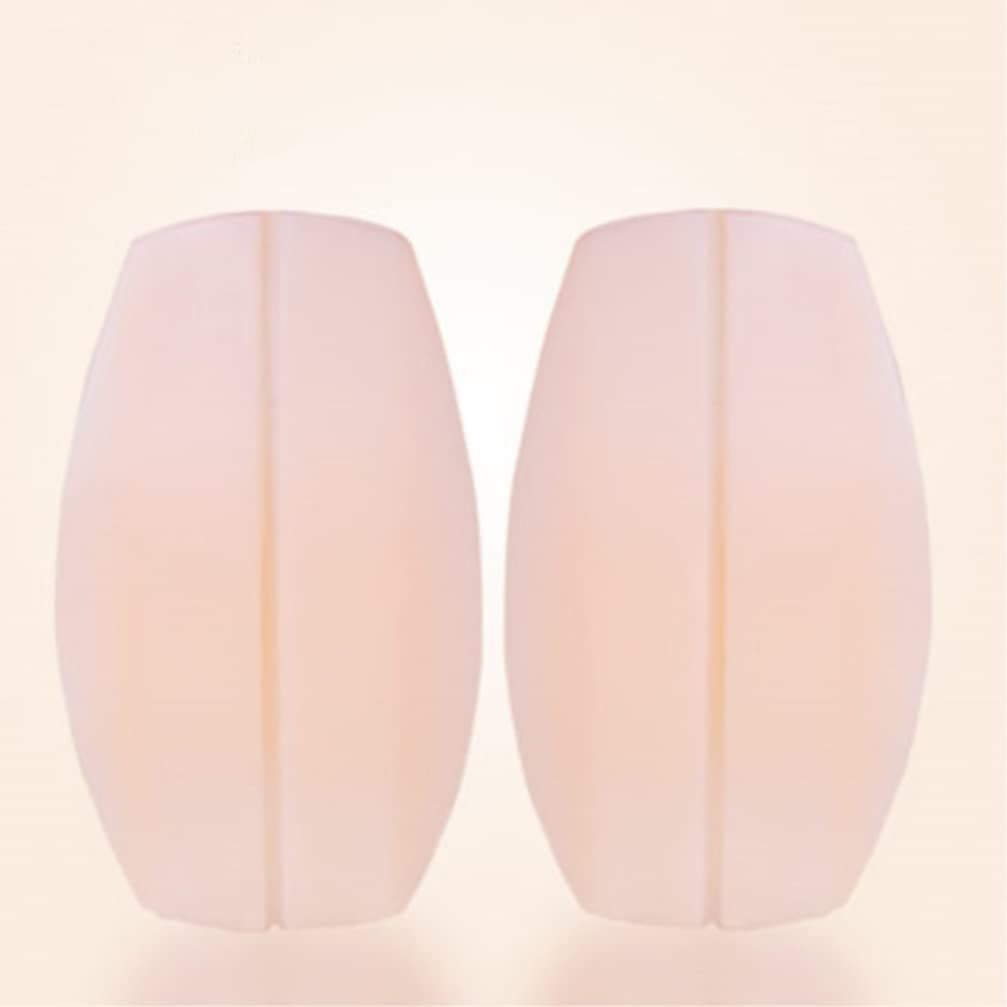 Pair of nude silicone bra strap cushions from Everything Baby, non-slip shoulder pads for comfort and shoulder support.