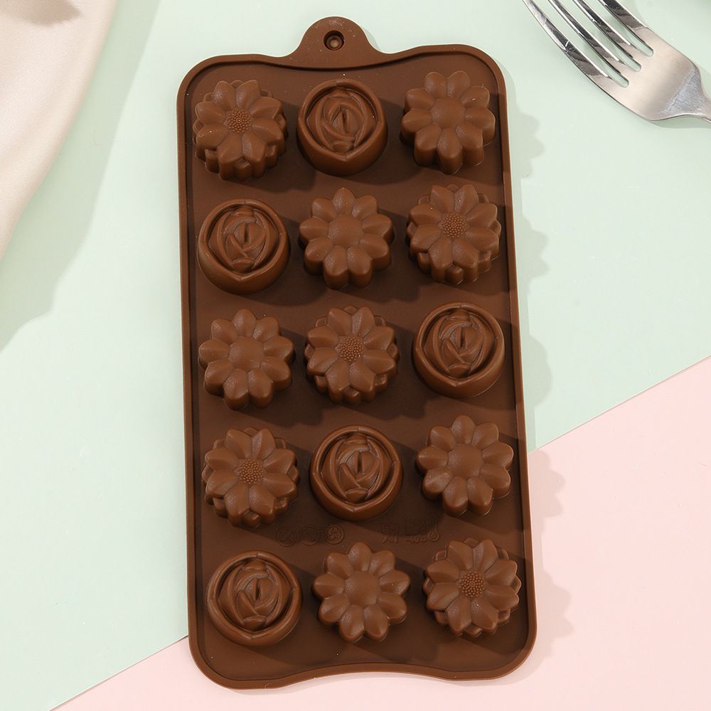 Silicone flower-shaped candy and chocolate mold by Everything Baby, suitable for kids' pretend play and DIY treats.