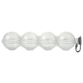 Transparent plastic 4-cavity ice ball mold for DIY round ice cubes, ideal for bar and party use, from Everything Baby.