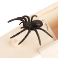 Wooden Spider Prank Box by Everything Baby, a pop-out rubber scare toy for kids, used for fun Halloween pranks and pretend play.