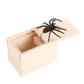 Wooden spider prank box with pop-out rubber spider, handmade plastic Halloween joke toy for kids pretend play by Everything Baby