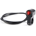 Waterproof 12V motorcycle handlebar light switch by Everything Baby, aluminum alloy toggle for bikes and scooters.