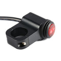Waterproof 12V motorcycle handlebar switch by Everything Baby, aluminum alloy toggle switch for bike lighting control.