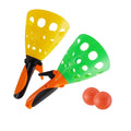 Two-piece beach toy set with catch balls for kids, outdoor toss and catch game, ideal for beach play and outdoor fun.