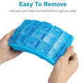 Silicone ice cube trays with 15 cubes each, reusable, BPA-free, flexible molds for freezer, ideal for cocktails and whiskey.