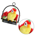 Talking plush parrot toy from Everything Baby that repeats words, sings, and chirps, ideal for pretend play with kids.