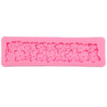 Silicone fondant mold with rose flower design for cake decorating, used in sugarcraft and cake decoration projects.