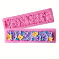 Silicone cake fondant mold with rose flower design for cake decoration and sugarcraft, ideal for baking and cake decorating.
