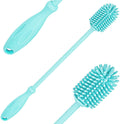 Silicone bottle cleaning brush with long handle by Everything Baby, BPA-free water bottle cleaner for baby bottles, Hydro Flask, and sports bottles.