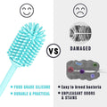 Silicone bottle cleaning brush with long handle for baby bottles, Water Bottle Cleaner, BPA free, suitable for Hydro Flask and sports bottles