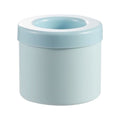 Light blue silicone ice cube tray with cylinder molds for freezing ice cubes for drinks and juices.