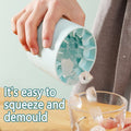 Light blue silicone ice cube tray by Everything Baby for freezer, perfect for making ice cubes for drinks and juices.