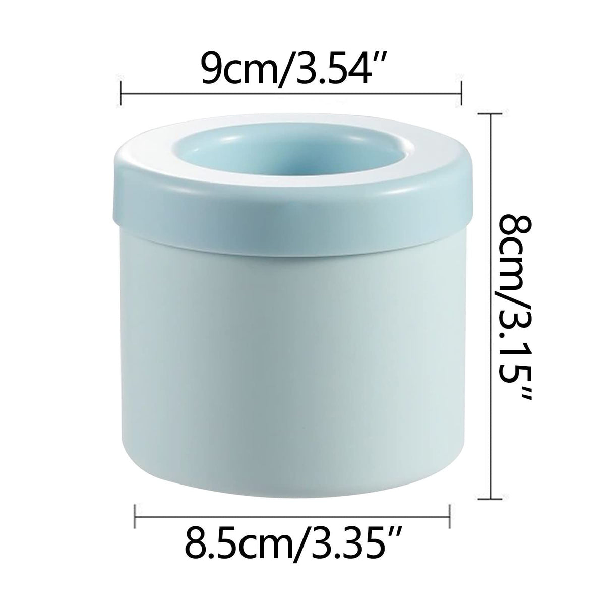 Light blue silicone ice cube mold by Everything Baby for making decompress ice cubes for drinks, juice, and freezer use.