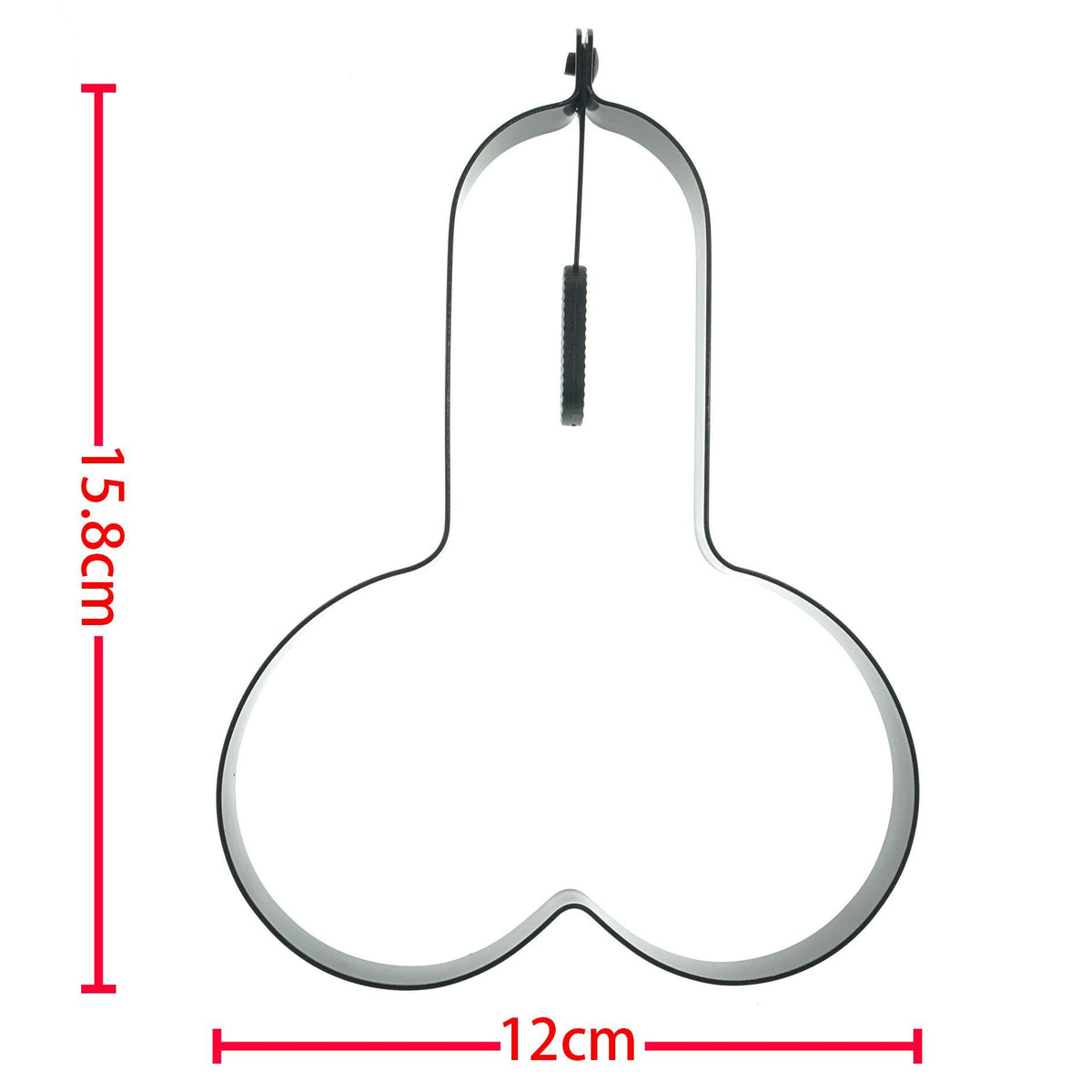 Stainless steel funny egg ring with foldable handle for making shaped eggs, ideal for DIY kitchen, part of pretend play toys for kids