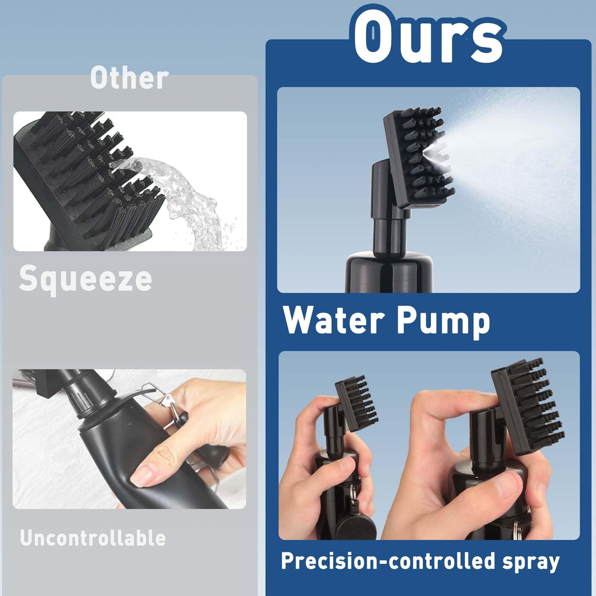 Golf water cleaner brush with spray bottle, retractable cover, holds 5 oz, designed for cleaning golf clubs, by Everything Baby.