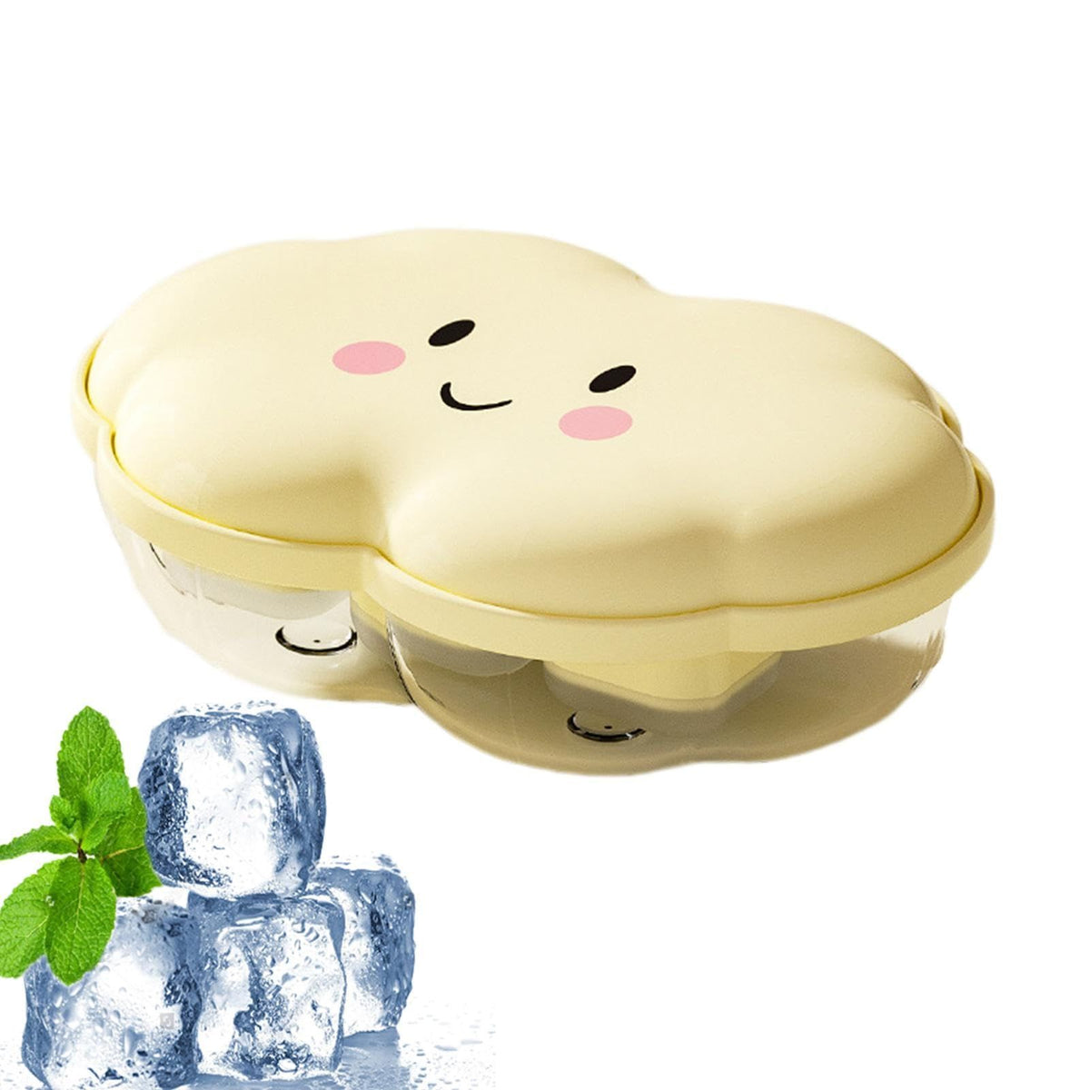 Cute cloud-shaped silicone ice box by Everything Baby, perfect for pretend play and kitchen storage with leakproof design.