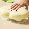Silicone cloud-shaped ice box and storage tray by Everything Baby, leakproof lattice mold for fun kitchen and pretend play.