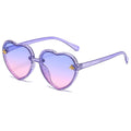 Kids heart-shaped sunglasses with cute bee frame, UV400 protection, suitable for ages 3-10, outdoor summer fashion eyewear.