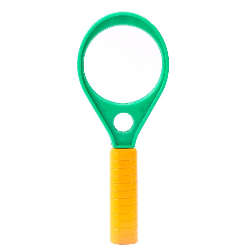 Children holding a plastic magnifier toy, part of outdoor play equipment in a classroom setting, by Everything Baby.