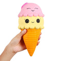 Six-inch jumbo squishy ice cream cone and cake toys, slow rising, scented, stress relief plush toys for kids and children.