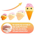Jumbo 6-inch cute squishies ice cream cone and cake scented squish toys for kids, slow rising stress relief decompression toy