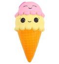 Six-inch jumbo squishies ice cream cone and cake shaped toys, scented for stress relief, soft and slow rising for kids and kids at heart.