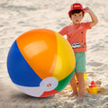 Large inflatable beach ball for kids, colorful giant pool ball for swimming pools and summer outdoor play.