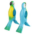 Two plastic traceless clothesline clips featuring cute cartoon designs, ideal for fixing beach towels and preventing wind disruption.