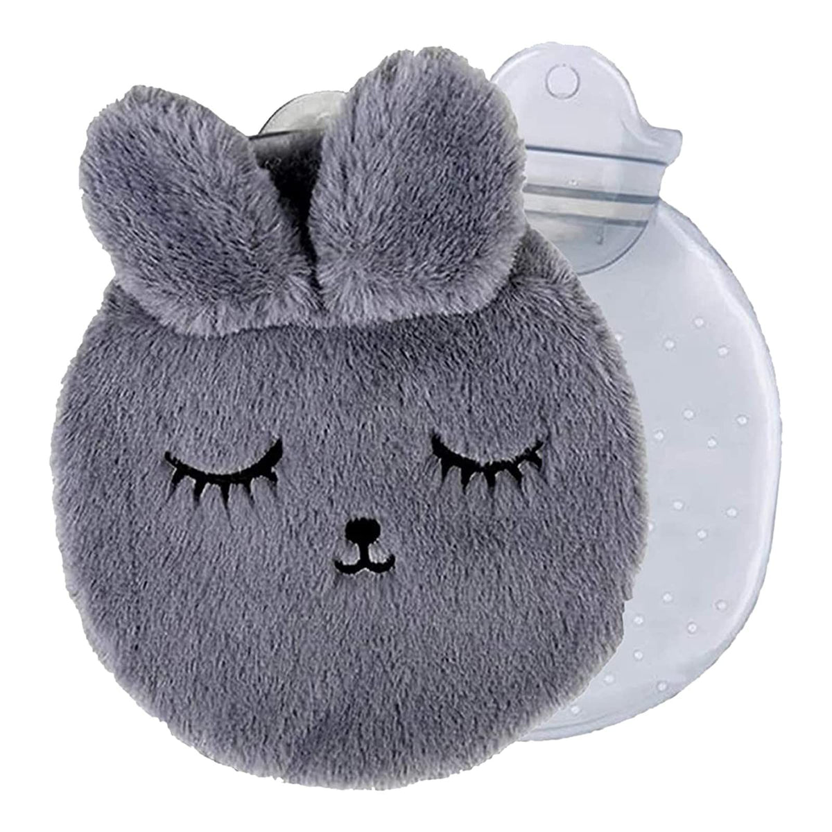Removable fluffy hot water bottle from Everything Baby, ideal for children and adults, perfect winter gift, shown with soft cover.