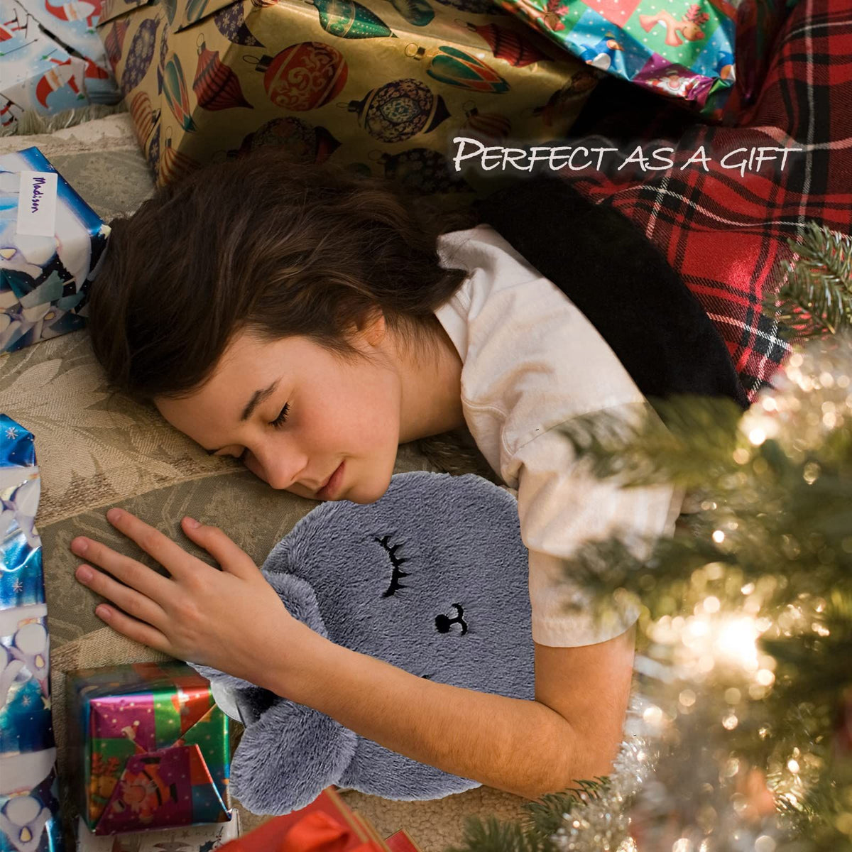 Baby and kids fluffy hot water bottle from Everything Baby with removable washable cover, perfect for winter warmth.