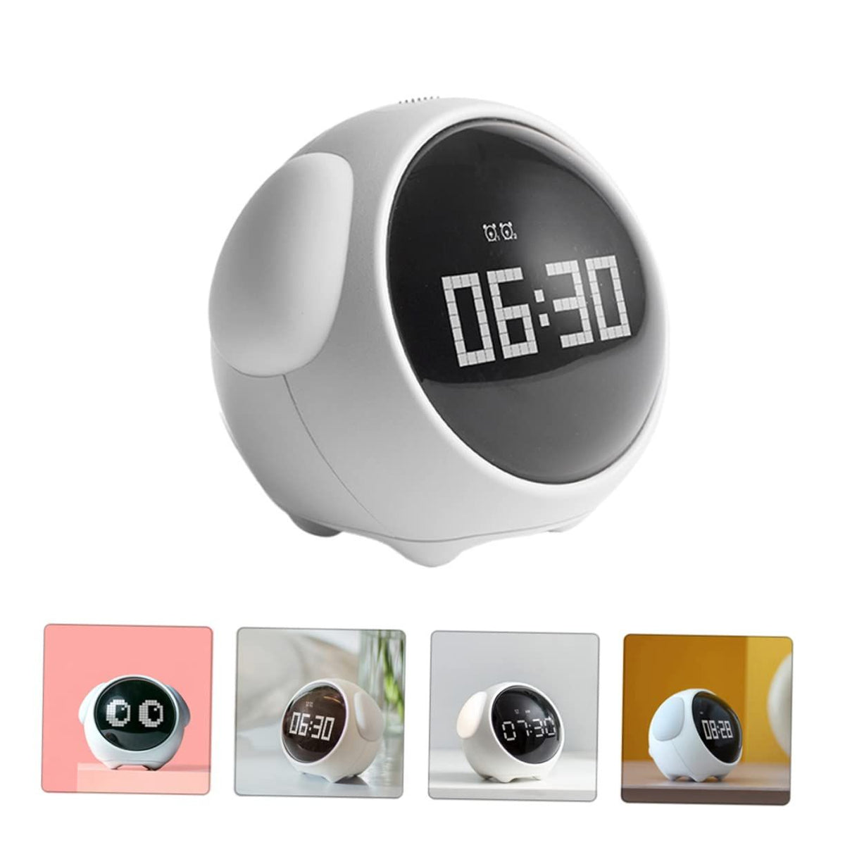 Baby temperature detection wake-up alarm clock toy for kids, suitable for children and students, with colorful design.