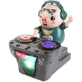 Cute DJ swinging piggy toy with light and music, bouncing and dancing, designed for babies and kids from Everything Baby.