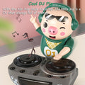 Cute DJ swinging piggy toy with lights and music, bouncing and dancing for babies and kids from Everything Baby.