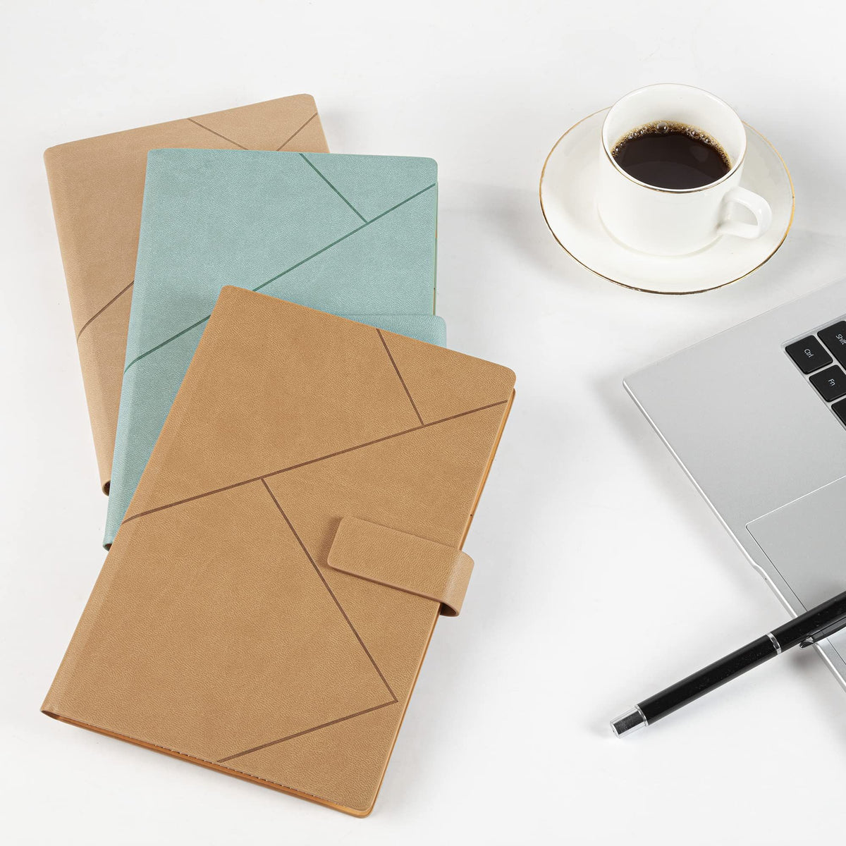 Three kids' journal notebooks with clasps, featuring lined pages and thick paper, from Everything Baby's collection.