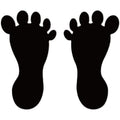 Set of 9 waterproof cartoon footprint stickers for kids, PVC material, ideal for children's building and creative play activities.