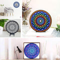 Eight round cardboard drawing boards with paint holder trays, ideal for kids' art and drawing projects, by Everything Baby.